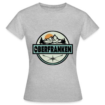 Oberfranken - Frauen T-Shirt - Grau meliert - Vorne - AI Model Female 172 dark (172cm)