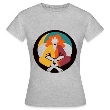 femme détendue - T-shirt Femme - gris chiné - Devant - AI Model Female 172 dark (172cm)