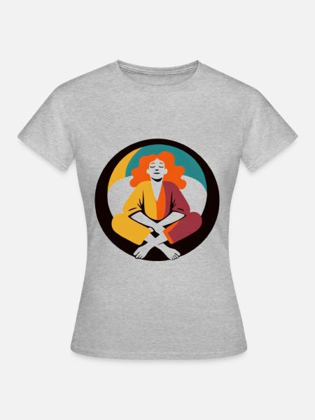 Entspannte Frau - Frauen T-Shirt - Grau meliert