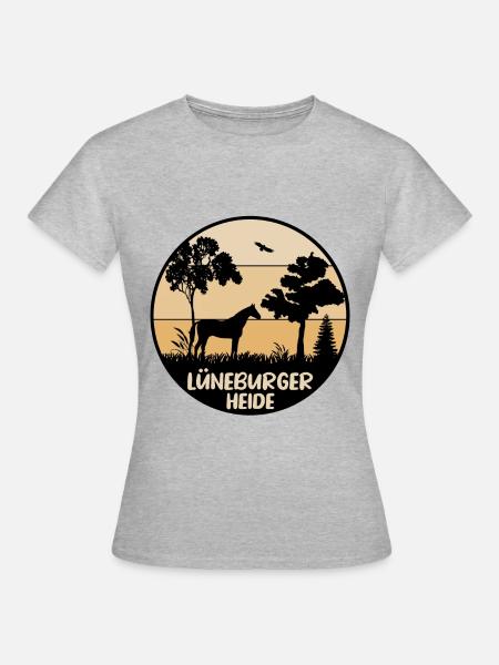 Lüneburger Heide - Frauen T-Shirt - Grau meliert