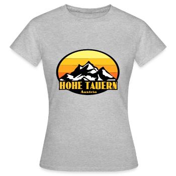 Hohe Tauern Österreich - Frauen T-Shirt - Grau meliert - Vorne - AI Model Female 172 dark (172cm)
