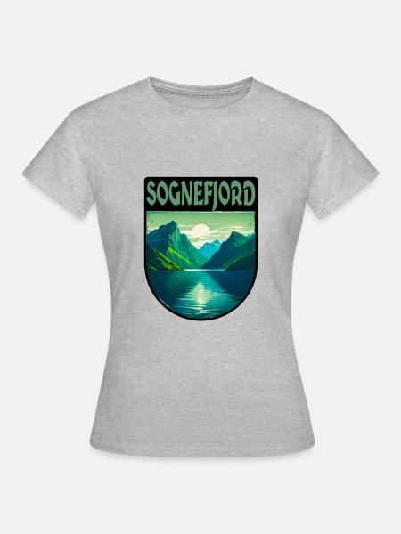 Sognefjord - Frauen T-Shirt - Grau meliert