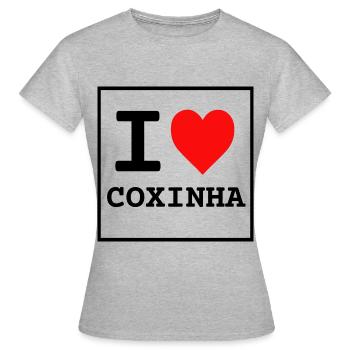 Brazilian, Coxinha, Brazil, Brazilian Snack - Frauen T-Shirt - Grau meliert - Vorne - AI Model Female 172 dark (172cm)