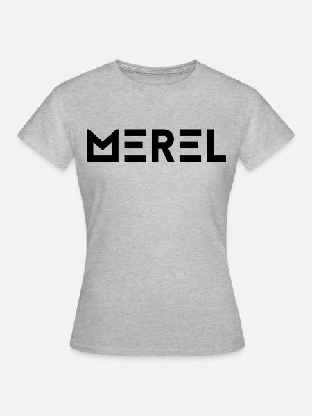 Vorname Merel - Frauen T-Shirt - Grau meliert
