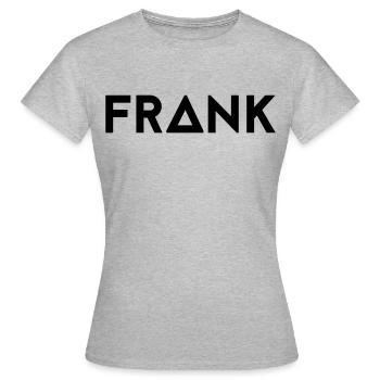 Vorname Frank - Frauen T-Shirt - Grau meliert - Vorne - AI Model Female 172 dark (172cm)