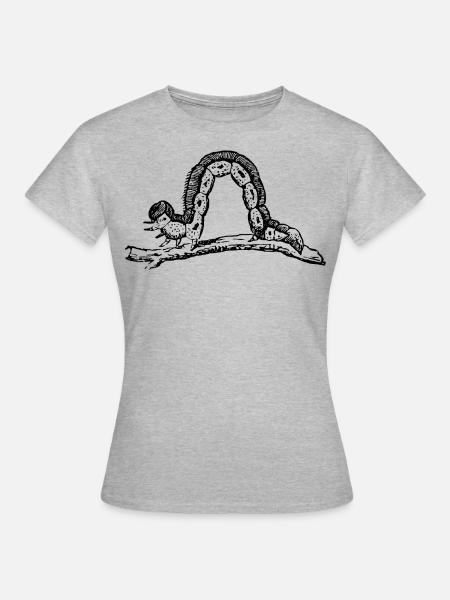 Raupe vintage - Frauen T-Shirt - Grau meliert
