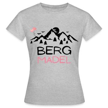 Mountain Girl Hiking Woman Outdoor Hobby Gift - Women's T-Shirt - heather grey - Front - AI Model Female 172 dark (172cm)