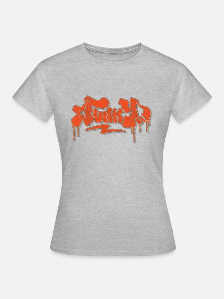 Funky Retro - Frauen T-Shirt - Grau meliert