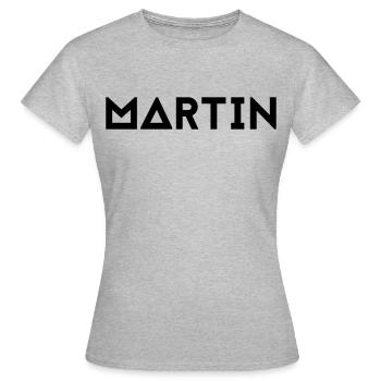 Prénom Martin - T-shirt Femme - gris chiné - Devant - AI Model Female 172 dark (172cm)