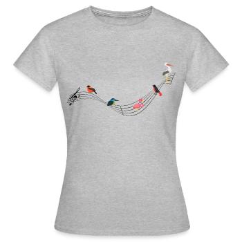 Der Klang der Stille - Frauen T-Shirt - Grau meliert - Vorne - AI Model Female 172 dark (172cm)