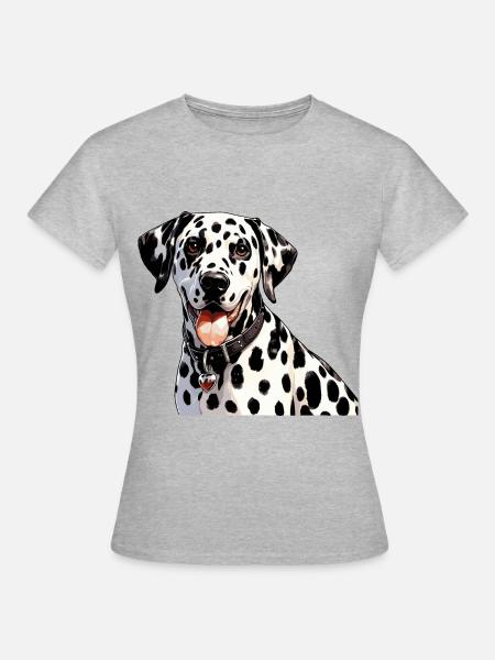 Dalmatiner - Frauen T-Shirt - Grau meliert