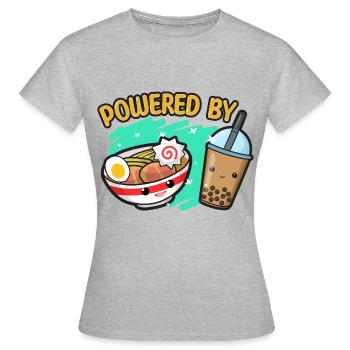 Cuisine asiatique japonaise Thé Ramen I Cadeau - T-shirt Femme - gris chiné - Devant - AI Model Female 172 dark (172cm)