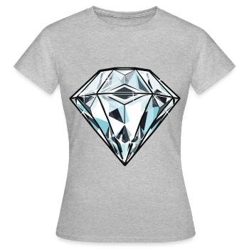 Diamond Jewel - Women's T-Shirt - heather grey - Front - AI Model Female 172 dark (172cm)