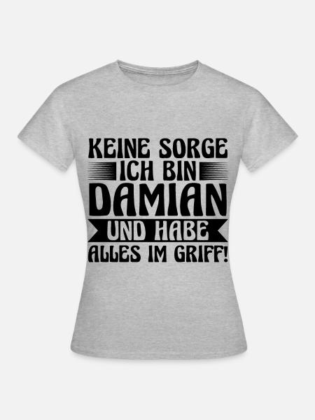 Vorname Damian - Frauen T-Shirt - Grau meliert