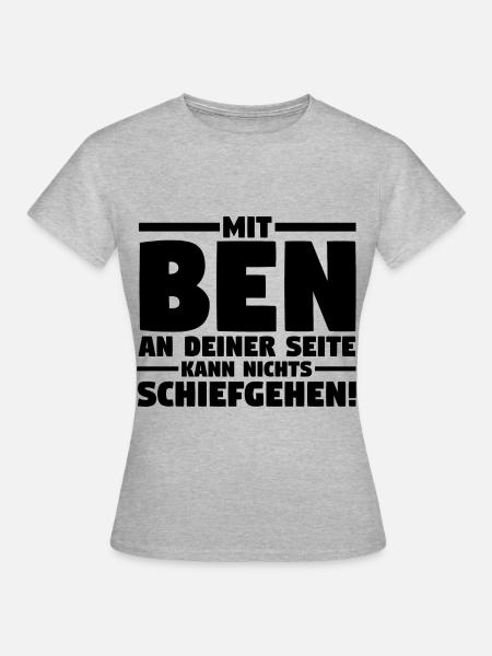 Vorname Ben - Frauen T-Shirt - Grau meliert