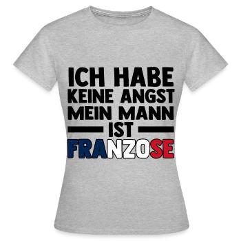 Franzosen Französisch Frankreich - Frauen T-Shirt - Grau meliert - Vorne - AI Model Female 172 dark (172cm)