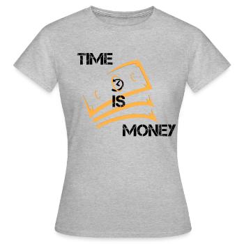 Geld - Frauen T-Shirt - Grau meliert - Vorne - AI Model Female 172 dark (172cm)
