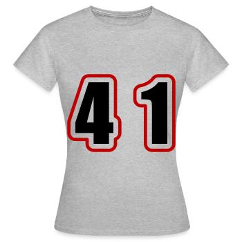41 Number College - Women's T-Shirt - heather grey - Front - AI Model Female 172 dark (172cm)