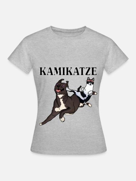 kamikatze kamikaze - Frauen T-Shirt - Grau meliert