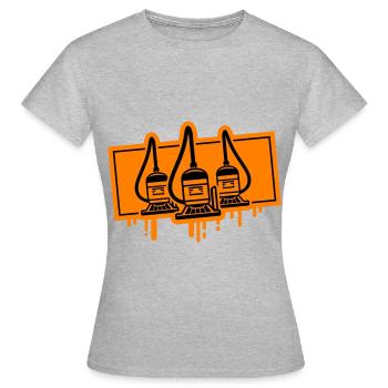 Staubsauger Icon - Frauen T-Shirt - Grau meliert - Vorne - AI Model Female 172 dark (172cm)