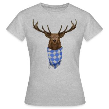 Drapeau bavarois bavarois bavarois - T-shirt Femme - gris chiné - Devant - AI Model Female 172 dark (172cm)