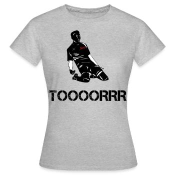 Tor Toooorrr Fußball Fußballer - Frauen T-Shirt - Grau meliert - Vorne - AI Model Female 172 dark (172cm)