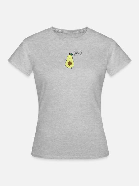 Avocardo put me on your toast! Vegan Geschenk - Frauen T-Shirt - Grau meliert