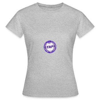 Membre du personnel - T-shirt Femme - gris chiné - Devant - AI Model Female 172 dark (172cm)