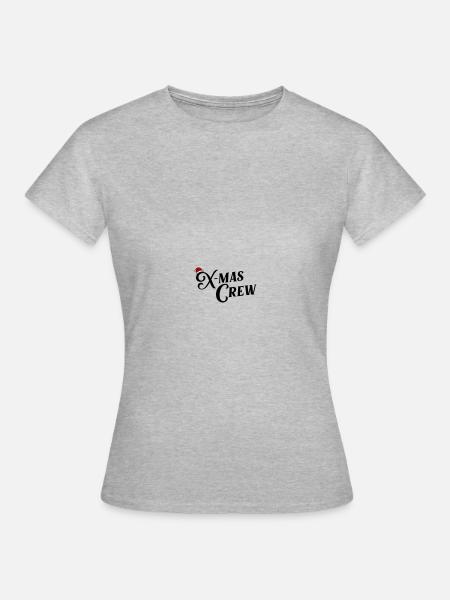 X-Mas Crew - Frauen T-Shirt - Grau meliert
