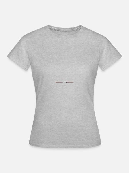 2025 Jahr - Frauen T-Shirt - Grau meliert