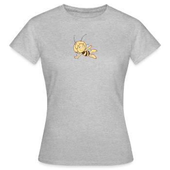 Biene Maja Fliegt Retro - Frauen T-Shirt - Grau meliert - Vorne - AI Model Female 172 dark (172cm)
