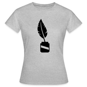 Pen in the inkwell - Women's T-Shirt - heather grey - Front - AI Model Female 172 dark (172cm)