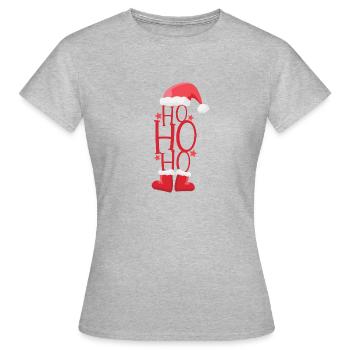 Ho ho ho - Frauen T-Shirt - Grau meliert - Vorne - AI Model Female 172 dark (172cm)