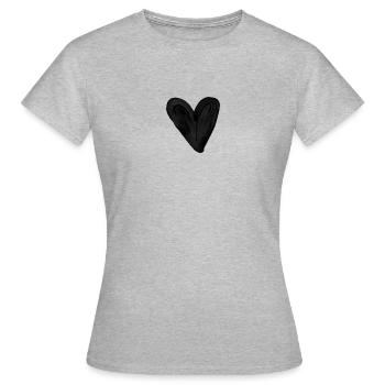 herz - T-shirt Femme - gris chiné - Devant - AI Model Female 172 dark (172cm)