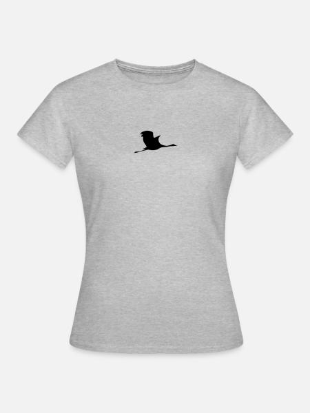 Flying crane - Women's T-Shirt - heather grey