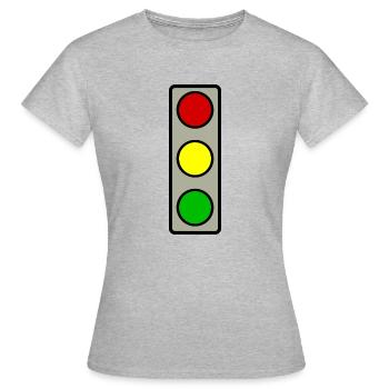 Feux de signalisation - T-shirt Femme - gris chiné - Devant - AI Model Female 172 dark (172cm)