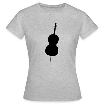 Violoncelle - T-shirt Femme - gris chiné - Devant - AI Model Female 172 dark (172cm)