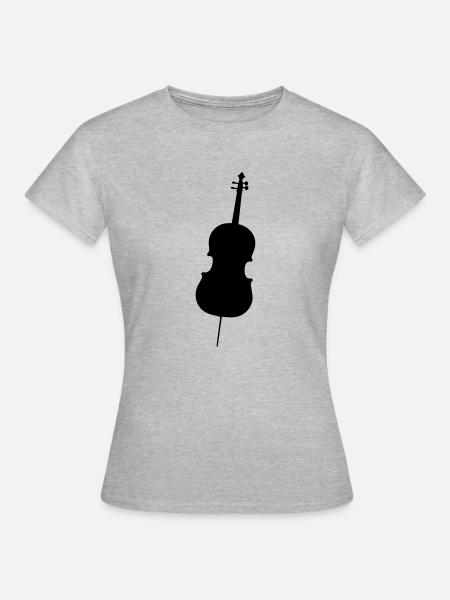 Cello - Frauen T-Shirt - Grau meliert