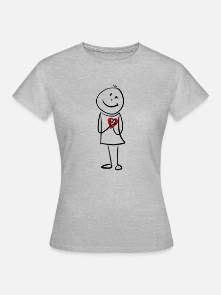 DANKE - Frauen T-Shirt - Grau meliert