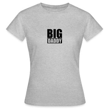 Vatertag Big Daddy Vater Held Papa Logo - Frauen T-Shirt - Grau meliert - Vorne - AI Model Female 172 dark (172cm)