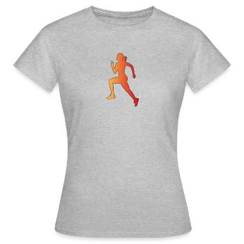 Jogger - Jogging - Running - Women's T-Shirt - heather grey - Front - AI Model Female 172 dark (172cm)