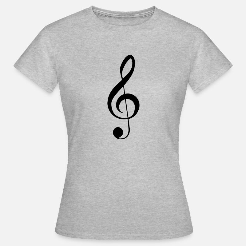 Clef Music Notes - Women's T-Shirt - heather grey