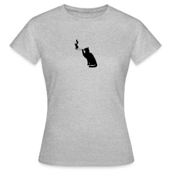 Joint weed smoking weed smoking hemp cannabis cat - Women's T-Shirt - heather grey - Front - AI Model Female 172 dark (172cm)