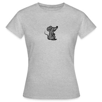 Petite souris mignonne mignonne - T-shirt Femme - gris chiné - Devant - AI Model Female 172 dark (172cm)