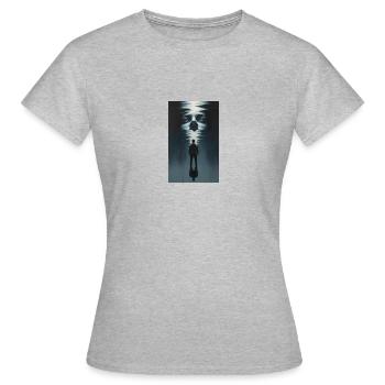 Futuristisches Sci-Fi Design mit Hologramm - Frauen T-Shirt - Grau meliert - Vorne - AI Model Female 172 dark (172cm)
