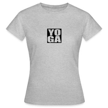 Place du yoga - T-shirt Femme - gris chiné - Devant - AI Model Female 172 dark (172cm)