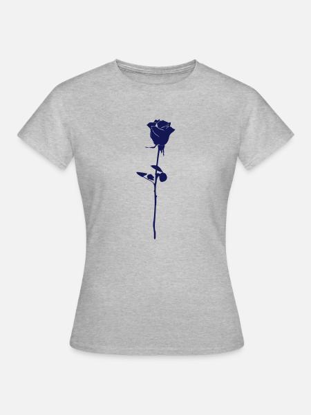 Rose - Frauen T-Shirt - Grau meliert