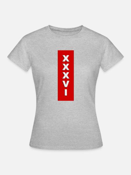 Ajax 36ste landstitel - Dame-T-shirt - grå meleret