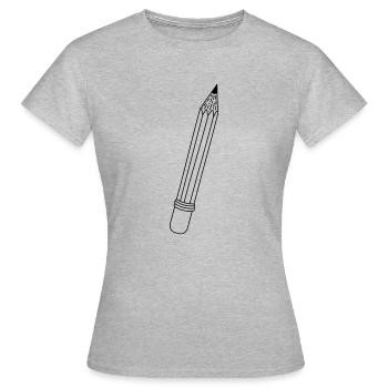 Pencil - Women's T-Shirt - heather grey - Front - AI Model Female 172 dark (172cm)