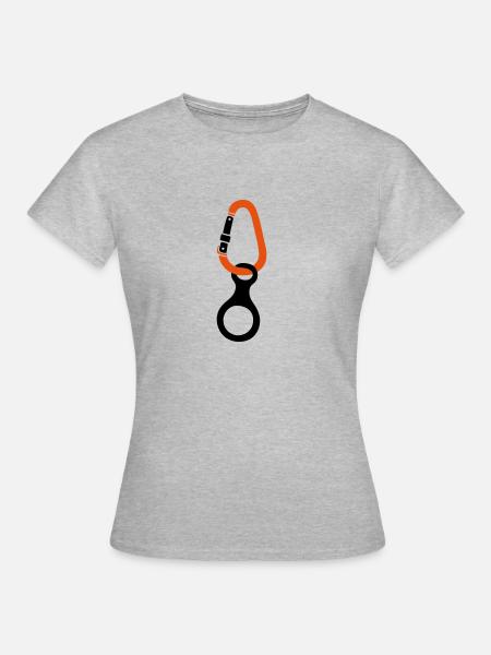 Karabiner Abseilacht - Frauen T-Shirt - Grau meliert